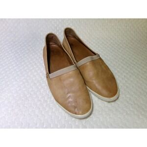 Frye Melanie Tan Leather Slip On Sneakers Womens Size 6M Low Top Flats 3471146